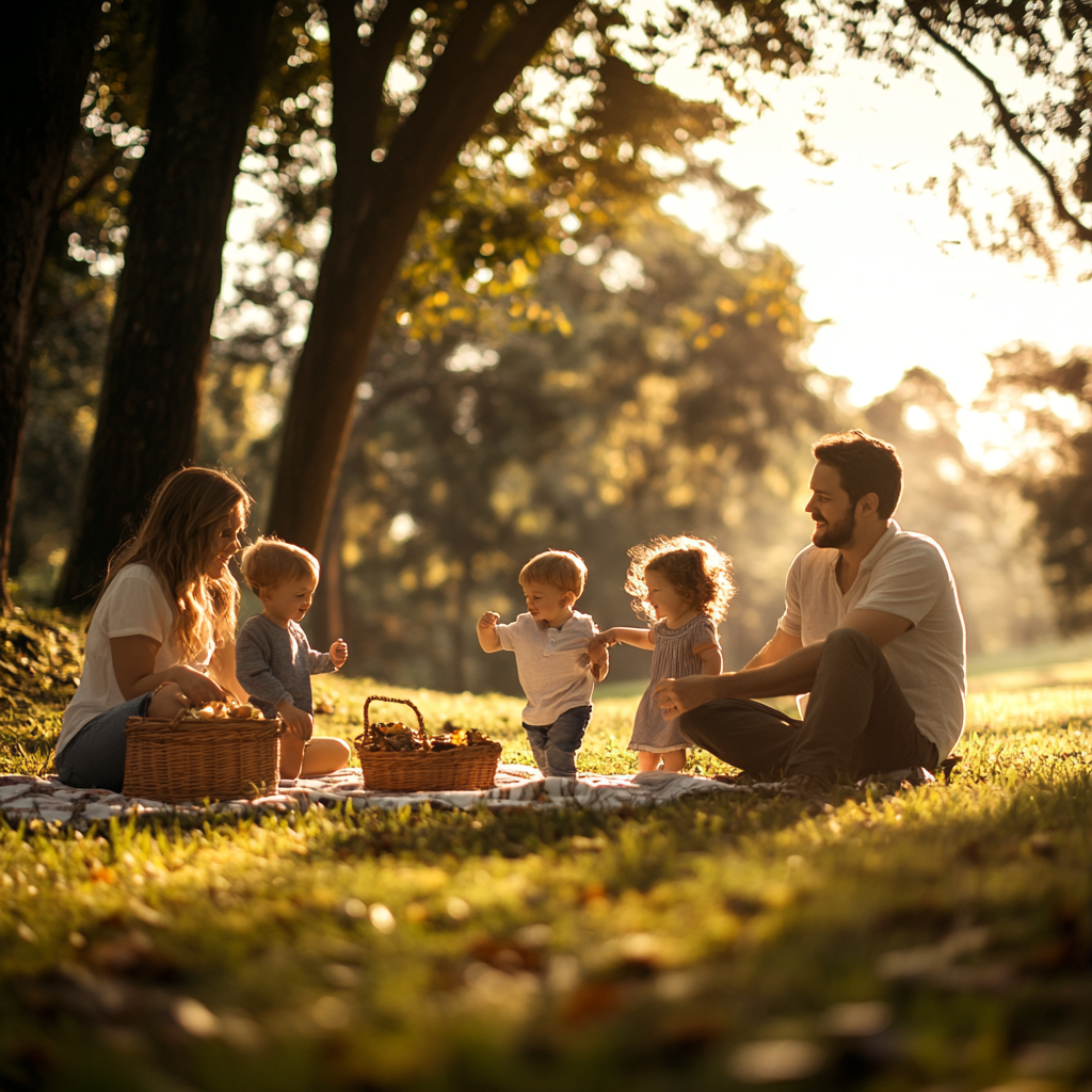 Слика на среќно семејство